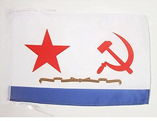 AZ FLAG - Flagge Sowjetische Marine - 45x30 cm Mit Kordel - Seekriegsflotte Der Udssr Fahne 30 x 45 Cm - Flaggen