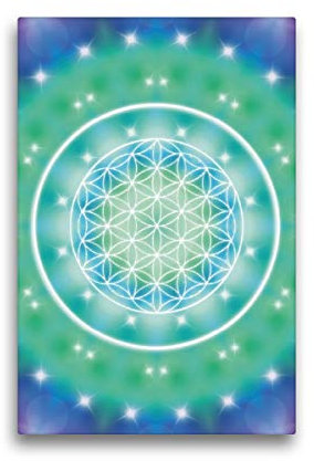 Premium Textil-Leinwand 30 x 45 cm Hoch-Format Blume des Lebens - Entspannung, Leinwanddruck von Dolphins DreamDesign