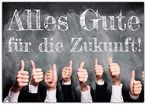A4 XXL Abschiedskarte DAUMEN HOCH mit Umschlag - Klappkarte für Kollegen zur Rente Pension Jobwechsel Mutterschutz Ruhestand Karte von BREITENWERK