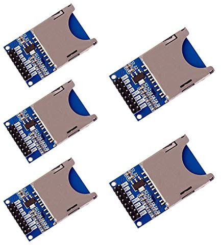 ANGEEK 5 Stück SD Kartenleser Module SD Card Reader Shield Module kompatibel mit Arduino ESP Raspberry Pi