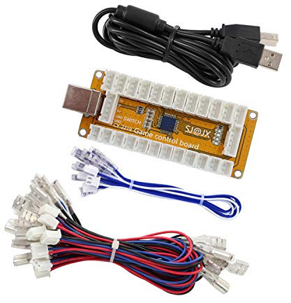 SJ@JX Arcade Game USB Encoder Zero Delay Gamepad LED Button Joystick Controller for Nintendo Switch PC PS3 Retropie Raspberry Pi MAME