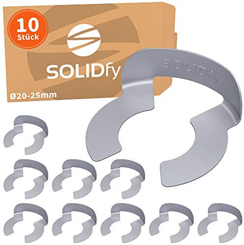 SOLIDfy® - [10x] KL-Sicherungen Ø 20mm - 25mm Wellensicherung für Wellen und Bolzen verzinkte KL Sicherung