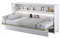 Schrankbett Bed Concept, Wandklappbett mit Lattenrost, V-Bett, Wandbett Bettschrank Schrank mit integriertem Klappbett Funktionsbett (BC-06, 90 x 200 cm, Weiß/Weiß Hochglanz, Horizontal)