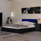 Home Deluxe - LED Bett NUBE - Schwarz 180 x 200 cm - inkl. Matratze, Lattenrost und Schubladen I Polsterbett Design Bett inkl. Beleuchtung