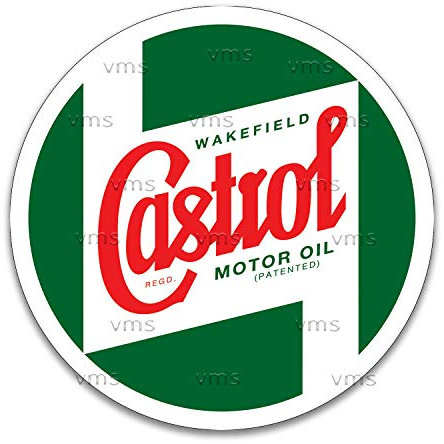 Vintage Metal Sign CASTROL 14 inch ROUND Home Decor Inside Outside Bar Kitchen Pub Decorative Plaques