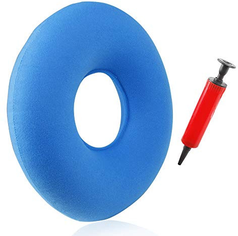 EUKO Sitzring nach op steißbein orthopädisches Sitzkissen hämorrhoiden Aufblasbares Ringkissen mit Pumpe Härte einstellbar