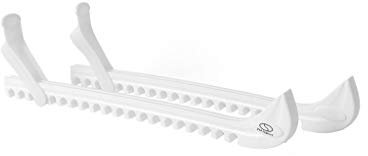 SMJ Sport Kufenschoner Universal-Klingenschutz für Eishockey, Eiskunstlauf, Verstellbarer Schutz, Kunststoff, Weiß – 1 Paar