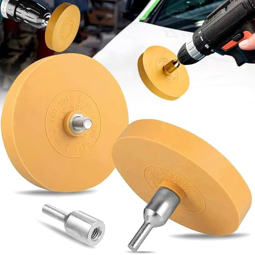Mikqky 2 Stücke Folienradierer Zierstreifen, Zierstreifen Radierer, Geradschleifer Geeignet- Zum Professionellen Entfernen von Folien und Kleberesten Am Fahrzeug, Auto Oder Motorrad (88mm)