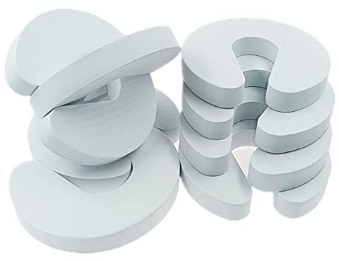 ZHIYE 8 Pack Door Finger Guards, White Foam Finger Pinch Guard Child Door Stopper Prevent Children's Fingers from Being Pinched by The Door