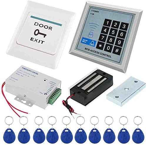 WANGCL Codeschloss Garagentor RFID Türöffner 125KHZ mit 10 Schlüsselanhänger Tür Eingang Tastatur Elektrisches Magnetschloss