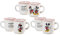 Home Mickey y Minnie Xmas - Juego de 6 tazas de café en New Bone China, 140 cc, Navidad, vacaciones, Navidad