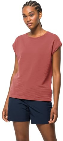 Jack Wolfskin Damen SOMMERWALD T W T-Shirt Shortsleeve, Faded Rose, XS