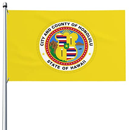 Bandiera di Honolulu Hawaii 3x5ft Patio Garden Flag Decorazione per interni Bandiera stampata su un lato