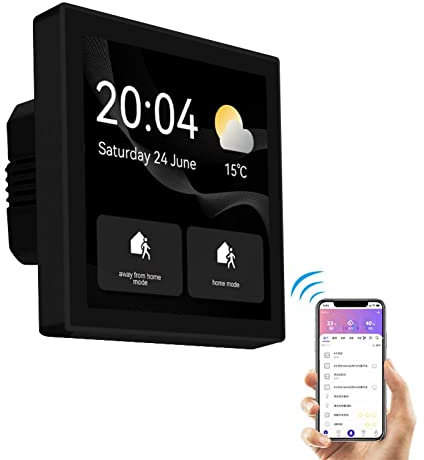 Panneau de Contrôle Smart Home pour Maison Intelligente, pour Tuya Zigbee Hub Control Panneau de commutateurs Wi-FI Smart Scene Commutateur LCD Écran Tactile Interrupteur Mural Panneau d'affichage