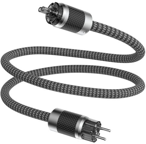 Tertullus Câble d'alimentation HiFi High End C15 - Câble d'alimentation HiFi audio froid avec prise Schuko et prise de dispositif froid (E860 (EU / C7) - 1,5 m