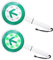 Lot de 2 bâtons d'avertissement bidirectionnel 16 LED pour sécurité routière | Bâton de sécurité alimenté par piles | Lumière clignotante à DEL | Panneau Stop and Go