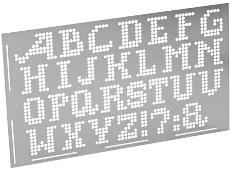 Ideen mit Herz Diamond-Painting-Lineal | Buchstaben | für runde Steine | Höhe je Buchstabe: 2,5 cm