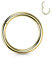 Stachelkleid Titan Clicker Ring Piercing Segmentring Gold Helix, Tragus, Ohr, Nasenring Septum 6, 8, 10mm Gold, 1,2 mm, 6 mm