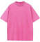 HOUZONIY T-Shirt Basic Oversized a Maniche Corte, Magliette Larghe Uomo, Washed Heavy T-Shirt Uomo, Casual, per Palestra(Rosa XL)