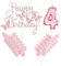 mciskin Happy 4th Birthday Candles,Butterfly Cake Decorations,Pink Number 4 Candle for Cake,Pink Cupcake Toppers Girls,Glitter Butterfly Topper for Girls' 4th Birthday Decorations