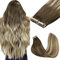 GOO GOO Tape in Extensions Echthaar, Tape Extensions Echthaar, 40cm 100g 40pcs, Extensions Echthaar, Haarverlängerung Echthaar, (T3/8)613 Ombre Blond