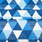 Fabreco - 100% Premium Baumwollstoff Meterware 50x160cm - geometrische Muster, Blau Dreiecke | 220 g/lfm – Weich, langlebig & hautfreundlich | Stoffe Zum Nähen & Dekoration | Stoff Meterware - Fabric