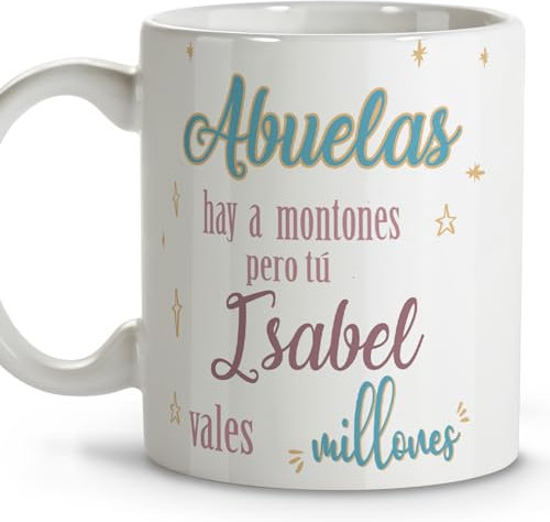 LolaPix Taza yaya. Taza personalizada. Tazas desayuno. Regalo abuela. Regalos para abuelas. Taza cerámica 330 ml.