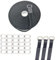 2cm x10m Hook and Loop Straps with 50 Metal Buckles, Adjustable Fastening Black Cable Straps Cable Ties Nylon Securing Cinch Strap Reusable Suitable for Bundling Items of Various Sizes