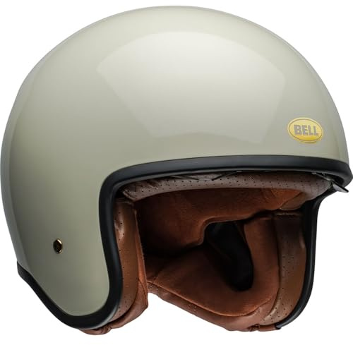 Bell TX-501 Solid ECE Helm – Tradition & Innovation: Moderne Features in klassischer Jethelm-Form, Farbe: Vintage White, Größe: L