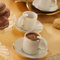 Fecra Juego de tazas de café de Porcelana – 12 Piezas para 6 personas – Marca Yıldız Dorado