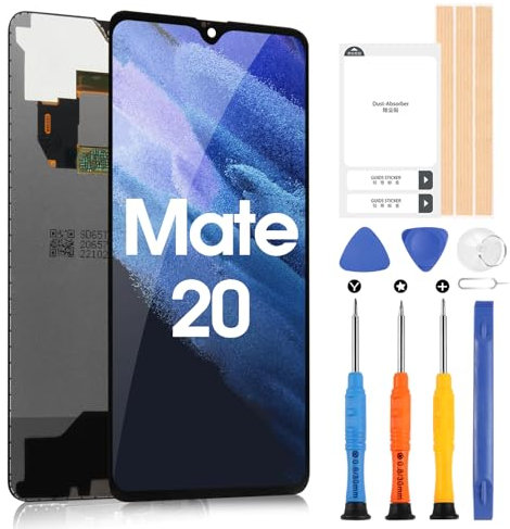 Pantalla LCD para Huawei Mate 20 LCD Pantalla para Huawei Mate 20 HMA-L29 HMA-L09 HMA-LX9 Reemplazo Pantalla Táctil Digitizer con Kit de reparación (Negro Soporta la huella digital)