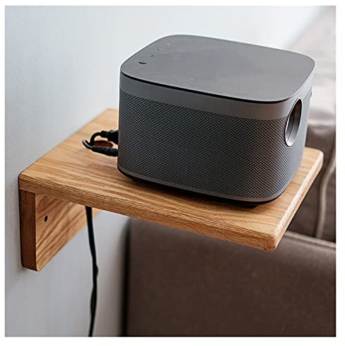 Xumh2024-3 Beamer Halterung Projektorhalterung Wand Mini-Projektorhalterung Projektorständer Wandhalterung Halterung Halter 13 bis 10 Zoll Plattengröße aus Holz Projektor Halterung(B)