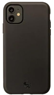 Wave Case iPhone 11 Phone Case - Eco-Friendly Wheat Straw Phone Case with Shock-Absorbing Corners | 2mm Raised Lip | Ultra-Thin Design, 360° Protection | Black