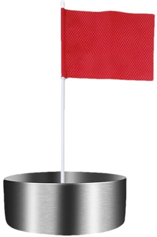 Generic Golf Putting Cup - 2 Holes, Red, Stainless Steel, Indoor/Outdoor Training Aid