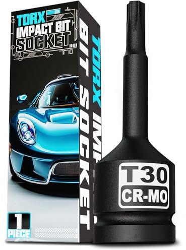 KIRXST Kraft Torx Bit Schlagschrauber Nüsse 1 Zoll Torx Steckshlüssel Bits 78mm Schlag-Stern-Bit-Steckschlüssel für KFZ, Motorinstandseztung, Bremsenwartung & Getriebereparatur Werkzeug