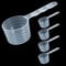 GEEHUA 5 vasos medidores cucharas, cucharas medidoras de gramos, cucharas dosificadoras transparentes, cucharas de 50 ml con escala de 10 ml, 20 ml, 30 ml, 40 ml, 50 ml, detergente, dosificador,