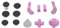 XUMIUZIY 13 in 1 Metall Thumbsticks für X Box One Elite Series 2 (Modell 1797), Elite Series 2 Core Controller, Thumbsticks Paddles Joysticks Ersatzteile, 2 Richtungstasten und 1 Werkzeug