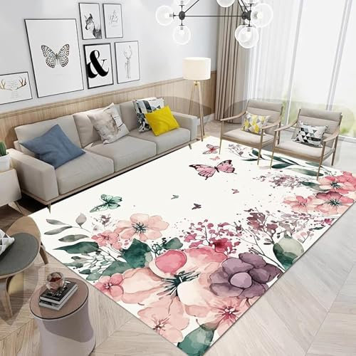 3D-Druck Weicher Kinderzimmerteppich Tierischer Schmetterling 80 X 120 cm / 31,5 X 47,2 Zoll - Rutschfester Teppich Mit Niedrigem Flor - - Anti-Flecken, Fusselt Nicht: Umweltfreundlich -833Y315J190H0