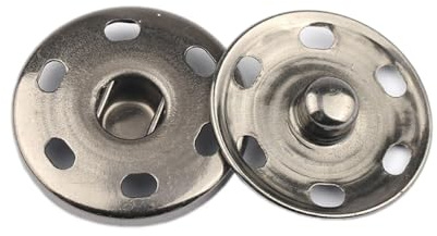 Anevous 20 Sets Kupfer Druckknöpfe, Durchmesser Druckknopf, Metall Druckknöpfe zum Annähen, Kleidung Snaps Taste für DIY Handwerk, Kleidung, Geldbeutel, Handtasche, Schuhe, Nähreparatur,Schwarz 21MM