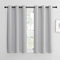NICETOWN Scheibengardinen Kurz 2er Set H120 x B107 cm Verdunklungsvorhänge mit Ösen Gardinen Kurz Fenster Vorhänge Hellgrau Kurzgardine Modern Küchengardinen Thermal Curtains, H120 x B107 cm