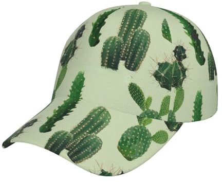 Vuoongt Kaktus Druck Baseball Cap Hip Hop Unisex Hüte Verstellbares Visier Sport Golf Cap Hut mit Snapback Outdoor Schwarz, Schwarz, Einheitsgröße