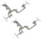 2pcs 3-Way Timber Adjustable Clamps for Bricklaying | Zinc-Plated Profile Clamp | Setting Out Brick Laying Tool (76 x 76mm to 38 x 38mm)