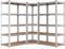 Tronitechnik® Schwerlastregal, 3er Set, Kellerregal, Lagerregal, 40 x 90 x 180 cm x 2 und 40 x 70 x 180 cm x1, Regal mit Stahlgestell, jeweils bis 875 kg belastbar, 15 verstellbare Ablagen
