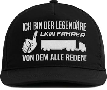 tshirtladen Snapback - Ich Bin der legendäre LKW Fahrer von dem alle reden! | lustiger Trucker Spruch | Cap für Brummifahrer, Berufskraftfahrer, Fernfahrer, Spedition, Geschenk für Männer