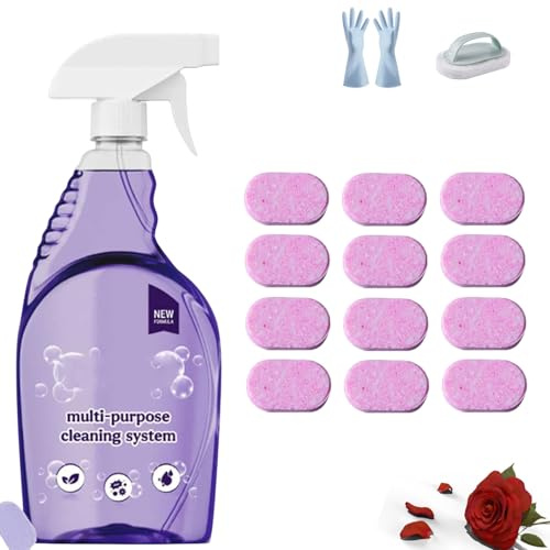 Dr Clean Spray for Ovens, Dr Clean Spray Cleaner, Concentrated Cleaning Tablets, Instant Stain Removal, All-In-One Solution For Every Stain for Home, Kitchen, Bathroom(Rose 12)