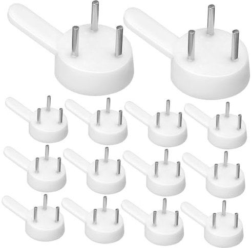 Lurrose 100 Stück Keine Spur von Nagelhaken kleine Nägel zum Aufhängen von Bildern Malerei Bilderrahmen Haken Traaceless Wand bilderhaken ohne bohren für putz spurenlose nägel Plastik Weiß