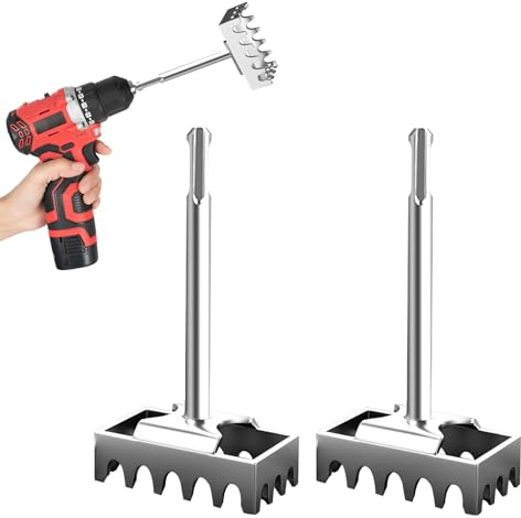 SDS Plus Square Hole Cutter for Electrical Box, Manganese Steel Rectangle Slot Cutter Tool for Electric Hammer, Fast Wall Circle Head Chisel Hole Puncher for Installing Switch Box Socket