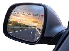 LuminaVerde Ich Liebe Dich Fahr Vorsichtig Aufkleber, Auto Spiegel Sticker I Love You Drive Safe, Liebevolles Auto Deko Geschenk