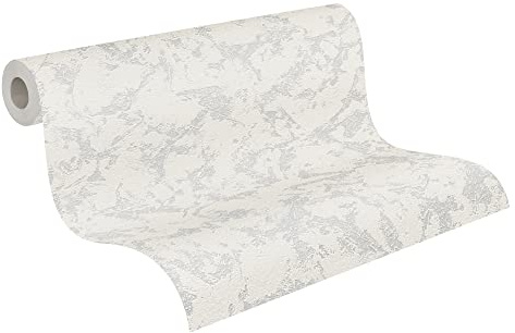 A.S. Création 25 x 1.06 m Made in Germany 522016 5220 16 White Paintable Non-Woven Wallpaper