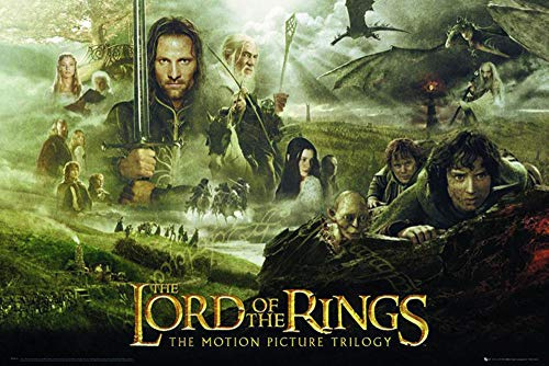 Close Up Herr der Ringe Poster Trilogie (91,5 cm x 61 cm) + 1 Traumstrand Poster Insel Bora Bora zusätzlich